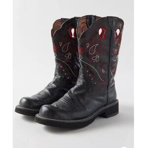 Ariat Urban Outfitters Western Boots Cutout Vintage Red Brown Sz 7